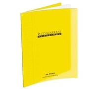 Conquerant Cahier A4 (210 x 297 mm) Seyès – Couverture polypropylène, Piqûres, Grands carreaux Jaune