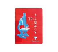 Cahier Travaux Pratiques piqué 24x32cm 120 pages grands carreaux + uni Couleur aléatoire - Assortis