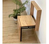 1 Chaise Pliante Murale Jaune, Pin Naturel, Gain De Place, Salon Et Chambre, Support 150 Kg ACCESSOIRES FABRICATION MAISON