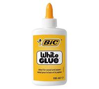 1 colle blanche BIC 118 ml - Idéal pour le bois et le papier