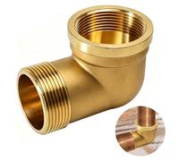1 coude en laiton à 90 °, 1 1/4" IG x AG, coude à 90° en laiton | Coude de tuyau DN32, filetage intérieur et filetage extérieur, raccords sanitaires pour installations d'irrigation
