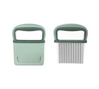 1 Coupe-frites ondulé Acier inoxydable Couvercle de protection Ergonomique Pour fruits légumes beurre .