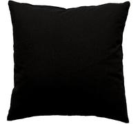 1 coussin carré, 40x40cm, noir, 100% coton certifié oeko-tex, déhoussable avec zip, lavable en machine, pour salon et chambre .