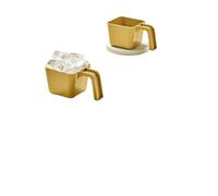 1 cuillère à glace carrée et cuillère à mesurer pour machine à café et thé au lait - Cuillère professionnelle pour bac de congélation, passe au lave-vaisselle