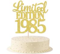 1 décoration de gâteau édition limitée 1985 à paillettes 41e anniversaire à paillettes pour 41 ans 41 et fabuleuse décoration de gâteau pour hommes et femmes - Or