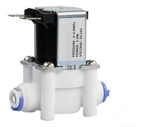 1 électrovanne pour purificateur d'eau, 12 V/24 V, valve d'entrée d'eaux usées Quick Connect avec rinçage automatique 18S, cuivre nickelé, pour la cuisine dans les systèmes d'osmose inverse (A)
