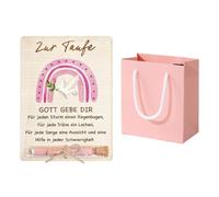 1 Ensemble De Cadeaux De Nom De Bébé, 1 Sac Rose, Boîte À Bijoux Simple, Sac Cadeau De Bijoux, Sac D'Emballage De Bracelet, Cadeau De Baptême Pour Fille, Souvenir De Vacances.