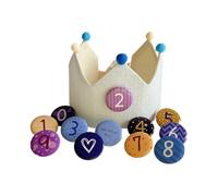 1 ensemble de chapeaux d'anniversaire couronnés pour enfants avec sangle réglable en coton pour photographie de 0 à 9 ans