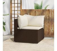 1- Ensemble de mobilier de jardin en rotin TLG, ensemble de salon de jardin, ensemble de mobilier de balcon, petit canapé de jardin en rotin, ensemble de salon en rotin pour terrasse, avec coussins, c