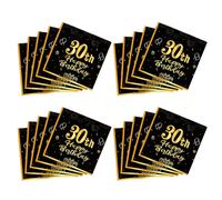 1 Ensemble de Serviettes Imprimées Colorées pour Fêtes d ' Anniversaire Papier Robuste 80G Mesurant 16, 5 Cm Napperon en Papier Décoratif Serviettes Imprimées Colorées