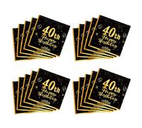 1 Ensemble de Serviettes Imprimées Colorées pour Fêtes d ' Anniversaire Papier Robuste 80G Mesurant 16, 5 Cm Napperon en Papier Décoratif Serviettes Imprimées Colorées