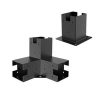 1 ensemble de supports d'angle à Angle droit avec Kit Base poteau Pergola | For support de poutres en bois, pièces de rechange for outils électriques(Base with 3T)