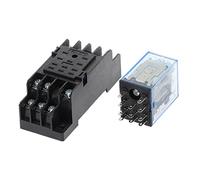 1 ensemble MY3 HH53P MY3NJ Micro Mini bobine relais de puissance 11pin 3NO 3NC lampe à LED 5A AC 110V 220V avec prise 12V 24V(AC 24V)