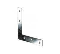 1 équerre d'assemblage plate acier zingué HETTICH, l.120 mm Zingué G