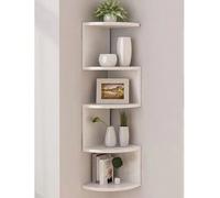 1 Étagère d'angle multicouche, étagère d'angle flottante, étagère de rangement et d'organisation murale, étagère murale multicouche facile à assembler, convient pour la chambre, la salle de bain, la c