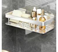 1 étagère murale auto-adhésive multifonction : parfaite pour la salle de bain et la cuisine, argenté