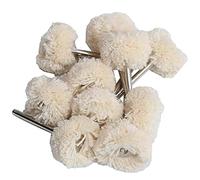 1" Feutre de laine Meulage Tête de ponçage Roue de polissage abrasive Tige de 2,35/3 mm Fil de coton Polissage Mini Brosse pour Dremel Dril, filetage 10 pièces, avec tige de 2,35 mm