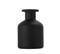 1 flacon diffuseur vide en verre noir de 150 ml pour aromathérapie, accessoire de parfum et recharge, lot de bâtonnets diffuseurs d'huiles essentielles, décoration artisanale