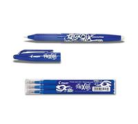 1 FriXion Ball Mine bleue + 3 set + gomme, bleu, Office Set