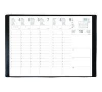 1 Grand Agenda Semainier Saturne Noir - Format : 21 X 29,7 Cm - Janvier 2026 À Décembre 2026