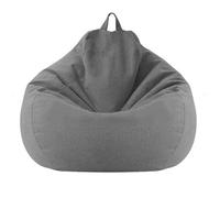 1 housse de pouf sans remplissage 70x80 cm en coton-lin gris et velours côtelé rose pour intérieur salon adulte/enfant