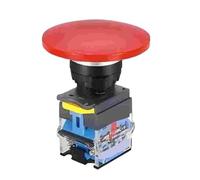 1 interrupteur à bouton-poussoir de réinitialisation autobloquant champignon LA38 22 mm, rouge et vert, 1 NO, 1 NC ou 2 NO(Red,MOMENTARY_2NC)