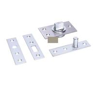 1 jeu de charnières d'armoire, charnière à Pivot caché robuste sans ressort, Rotation à 360 °, support au sol supérieur(100Kg)