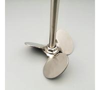 1 jeu de palettes à lame d'agitation en acier inoxydable, diamètre 40mm à 120mm, palette à trois lames avec tige d'agitation(100mm blade with rod)