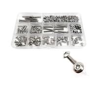 1 jeu de vis à tête cylindrique hexagonale M1.6 M2 M2.5 M3 M4 M5 M6 M8 en acier inoxydable ISO7380 304, boîte de kit de rondelles et d'écrous à six pans creux(M4 360pcs)