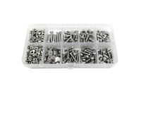 1 jeu de vis à tête cylindrique hexagonale M1.6 M2 M2.5 M3 M4 M5 M6 M8 en acier inoxydable ISO7380 304, boîte de kit de rondelles et d'écrous à six pans creux(M3 480pcs)