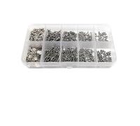1 jeu de vis à tête cylindrique hexagonale M1.6 M2 M2.5 M3 M4 M5 M6 M8 en acier inoxydable ISO7380 304, boîte de kit de rondelles et d'écrous à six pans creux(M1.6 1200pcs)