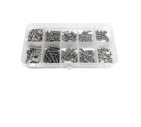1 jeu de vis à tête cylindrique hexagonale M1.6 M2 M2.5 M3 M4 M5 M6 M8 en acier inoxydable ISO7380 304, boîte de kit de rondelles et d'écrous à six pans creux(M2 660pcs)