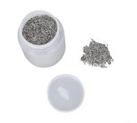 1 kg Aiguilles en acier inoxydable 304 - 0,7 mm x 5 mm pour ébavurage du métal, pour résistance à la rouille et réutilisable dans les machines à vibration et rotative (0,5 × 7 mm)
