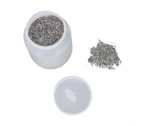 1 kg Aiguilles en acier inoxydable 304 - 0,7 mm x 5 mm pour ébavurage du métal, pour résistance à la rouille et réutilisable dans les machines à vibration et rotative (0,5 × 7 mm)