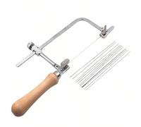 1 kit de scie professionnelle 13-en-1 pour la bijouterie, scie à main mini pour la fabrication de bijoux et le travail du bois, scie à cadre réglable avec 12 lames, scie à fil, scie manuelle pour l'ar
