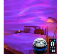 1 lampe de projection LED avec télécommande, motifs multicolores, projecteur d'étoiles galaxie, veilleuse de chambre à coucher, projecteur de vagues d'eau, projecteur d'étoiles, décoration de plafond 