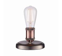 1 lampe de table lumineuse en étain vieilli, plaque de cuivre vieilli, E27