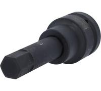 1" Llave de vaso de impacto con punta para tornillos con encastre hexagonal, larga, 22 mm
