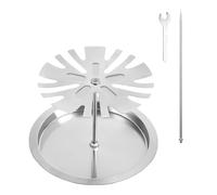 1 lot de baguettes de poulet 15 emplacements en acier inoxydable pour griller le poulet avec plateau d'égouttement pour accessoires de grillade 260954