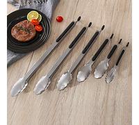1 lot de pinces de cuisine de 22,9 cm en acier inoxydable résistant à la chaleur à 600 degrés, pince de verrouillage en métal robuste - Parfait pour la nourriture, la salade et le barbecue