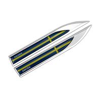 1 lot de stickers en métal avec logo de la Suède pour garde-boue côté gauche et droit pour Saab Volvo