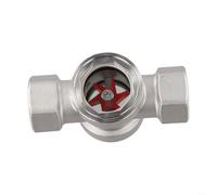 1 lot d'indicateur visuel de débit d'eau avec turbine en plastique pour la surveillance des canalisations, verre de visée en acier inoxydable 304 pour systèmes alimentaires et d'automatisation, DN8