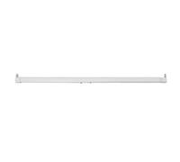 1 lot Tringle de penderie ovale télescopique en métal blanc 42-70 CM | Support d’extrémité pour armoire, outil d’installation inclus, résistance à l’usure quotidienne, pour dressing et