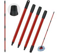 1 manche de balai rotatif de rechange compatible avec le balai à franges Vileda Spin Turbo, 4 sections de 38,1 cm à 147,3 cm