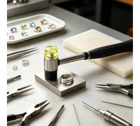 1 marteau multifonction à double tête amovible, vibration douce des deux côtés, poignée en caoutchouc, rond et plat à double usage, convient pour un usage professionnel, les artisans de bijoux