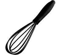 1 mini fouet noir en silicone antiadhésif pour lait et œufs, batteur à œufs, fouet de cuisine pour cuisiner, pâtisserie, mélange, mélange, mélange, ustensiles de cuisine, fouet