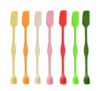 1 mini spatule en silicone, spatule et cuillère à double embout, racleur de pots en silicone pour la cuisine, les cosmétiques et les pots, cuillère à mélanger réutilisable pour confiture, lotion