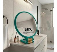 1 Miroir De Poche Double Face, Grossissant 1x Et 60x, Miroir Maquillage Pliable Avec Socle Rotatif 3 ACCESSOIRES FABRICATION MAISON