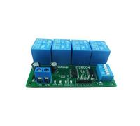 1 module relais temporisé à commutateur DIP 4 canaux DC 5 V 12 V 24 V, bascule, verrouillage autobloquant bistable, conditionneur d'alimentation(12V)