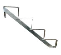 1 monte-escalier en bois, galvanisé/au choix, 2 à 6 marches (4 marches montantes)